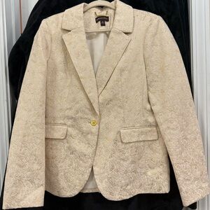 Dana Buchman Cream Textured Blazer
